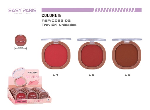 [C062-02] Colorete 24 unidades - Cosméticos y maquillaje