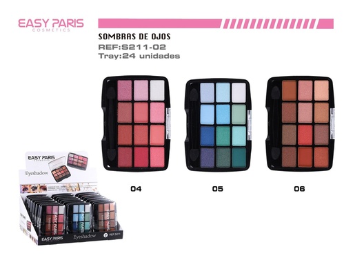 [S211-02] Sombra de ojos 24 unidades - Cosméticos y maquillaje