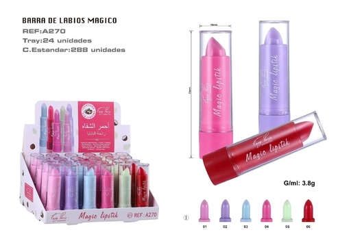 [A270-01] B. de labios magic con aceite de coco 24 unidades - Cosméticos y maquillaje