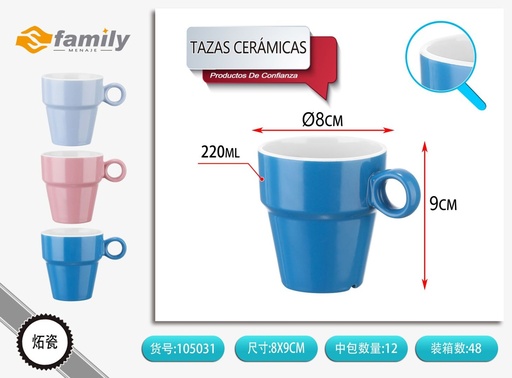 [105031] Taza de cerámica plegable 220ml - Artículos de bebida y cerámica