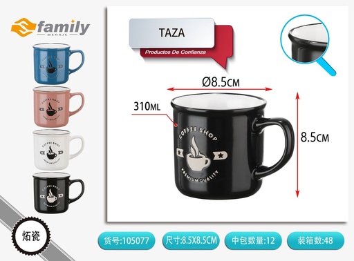 [105077] Taza de cerámica bicolor de 310ML - Artículos de bebida y cerámica