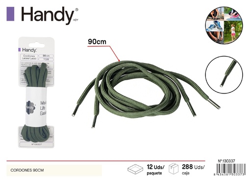 [130337] Cordones sólidos 90 cm tipo redondo Y072 - Accesorios para calzado