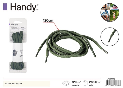 [130338] Cordones sólidos 120 cm tipo redondo Y073 - Accesorios para calzado