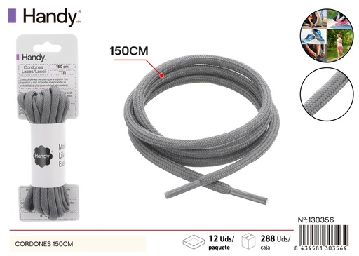 [130356] Cordones sólidos 150 cm tipo redondo Y007 - Accesorios para calzado