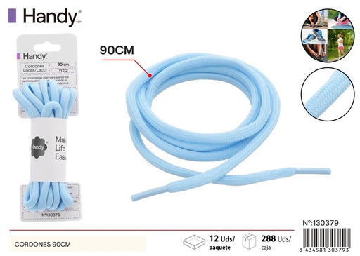 [130379] Cordones sólidos 90 cm tipo redondo Y046 - Accesorios para calzado