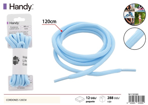 [130380] Cordones sólidos 120 cm tipo redondo Y047 - Accesorios para calzado