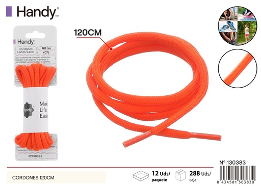 [130383] Cordones sólidos 120 cm tipo redondo Y054 - Accesorios para calzado