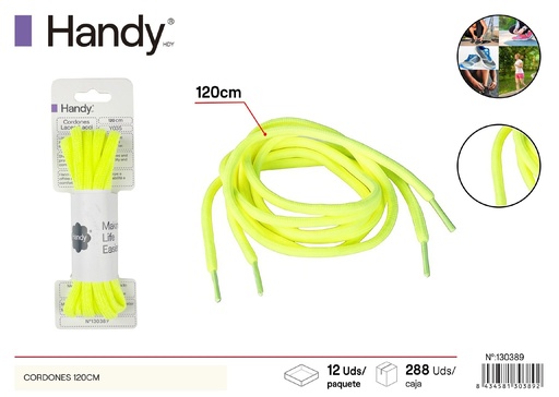 [130389] Cordones sólidos 120 cm tipo redondo Y060 - Accesorios para calzado