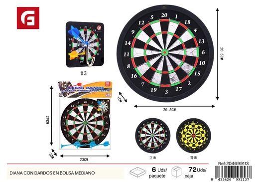 [204699113] Diana con dardos en bolsa mediano - Juguetes y juegos