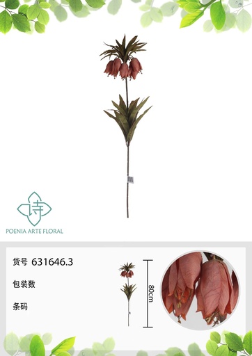 [631646.3] Rama de campana artificial de 80 cm - Decoración floral