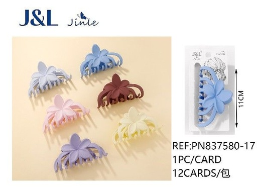 [8445801238627] Pinza de pelo en forma de flor 11 cm 12 unidades - Accesorios decorativos para el cabello