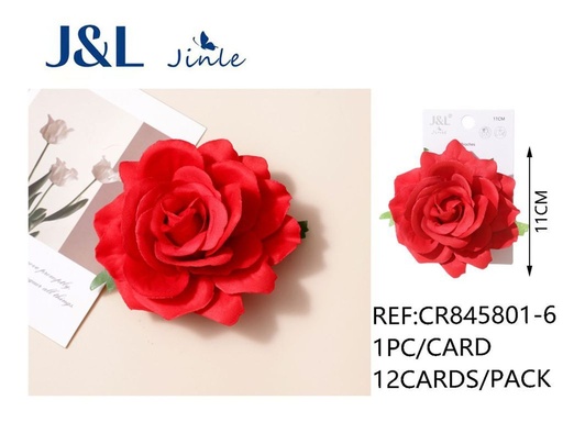 [8445801820556] Broche/pinza de flor 11 cm 12 unidades - Accesorios decorativos para el cabello