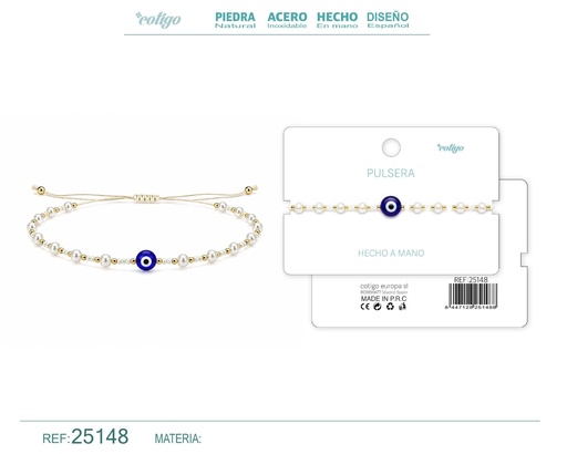 [25148] Pulsera hecha a mano con hilo - Joyas artesanales