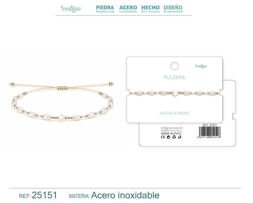 [25151] Pulsera hecha a mano con hilo - Joyas artesanales