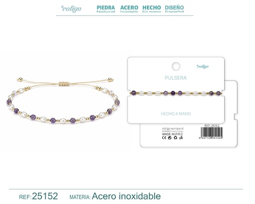 [25152] Pulsera hecha a mano con hilo - Joyas artesanales
