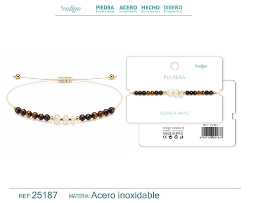 [25187] Pulsera hecha a mano con hilo - Joyas artesanales