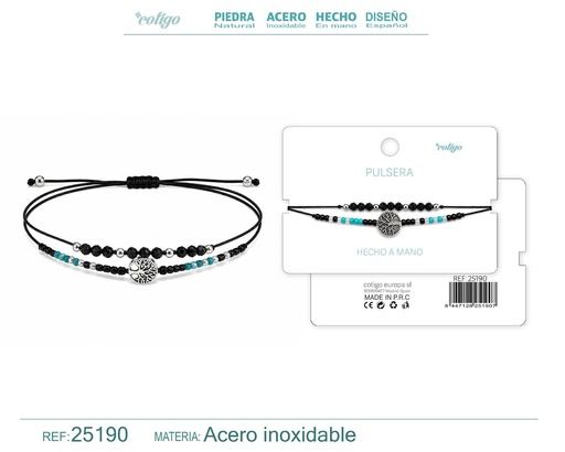 [25190] Pulsera hecha a mano con hilo - Joyas artesanales