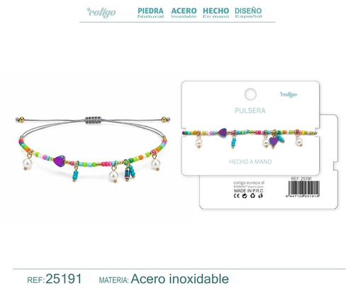 [25191] Pulsera hecha a mano con hilo - Joyas artesanales
