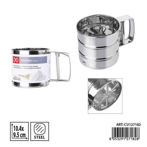 [0243147] Tamiz de acero inoxidable pequeño 10.4x9.5 cm - Accesorios de cocina y herramientas