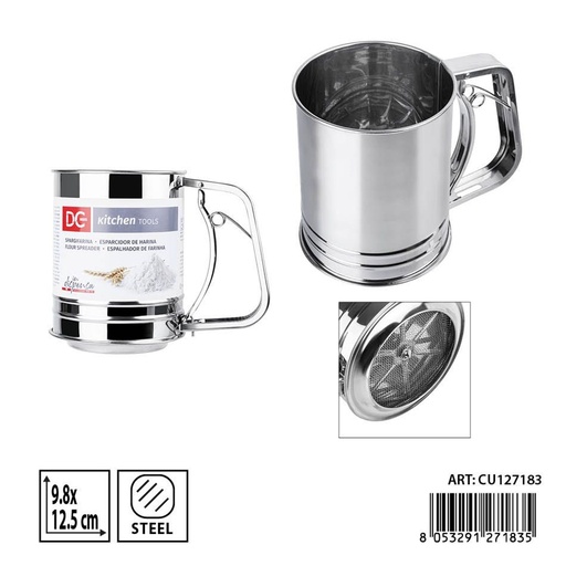 [0243148] Tamiz de acero inoxidable mediano 9.8x12.5 cm - Accesorios de cocina y herramientas