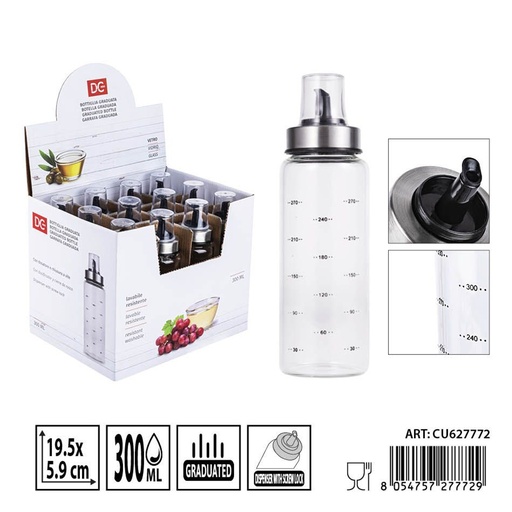 [0236261] Botella graduada de vidrio 5.9x19.5 cm 300 ml - Accesorios de cocina