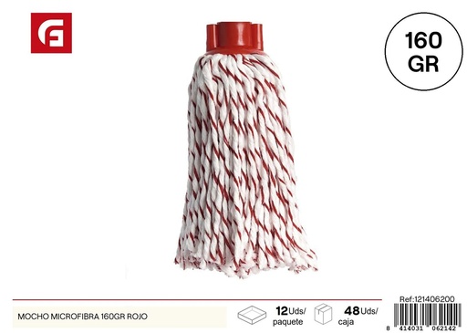 [121406200] Mopa de microfibra roja 160g - Accesorios de limpieza y mantenimiento