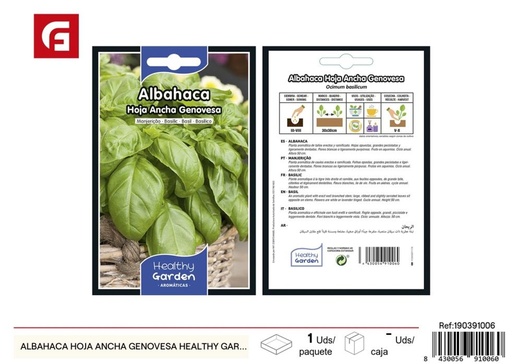 [190391006] Albahaca hoja ancha Genovesa Healthy Garden - Semillas y plantas