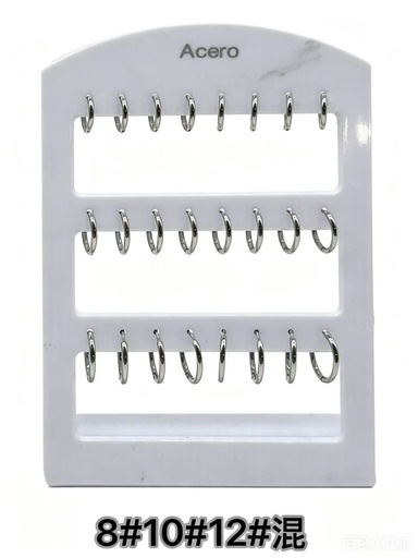 [8433637165439] Pendientes aros variados 8/10/12cm 12 unidades AR-005 - Joyería y bisutería