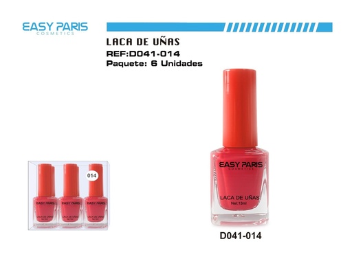 [D041-014] Laca de uñas Easy Paris 6 unidades - Cosméticos y cuidado personal