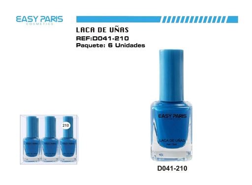 [D041-210] Laca de uñas Easy Paris 6 unidades - Cosméticos y cuidado personal