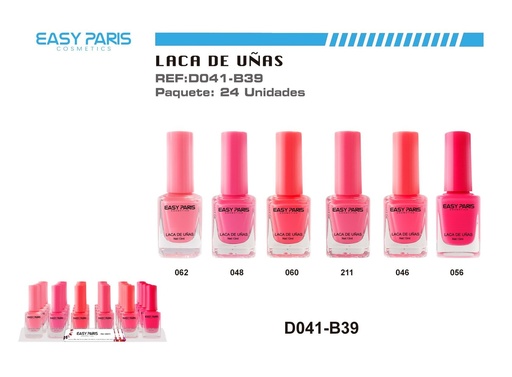 [D041-B39] Laca de uñas Easy Paris 24 unidades - Cosméticos y cuidado personal