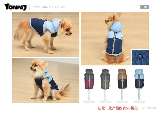 [YM3897] Ropa anorak con capucha 2XL - Ropa funcional para perros