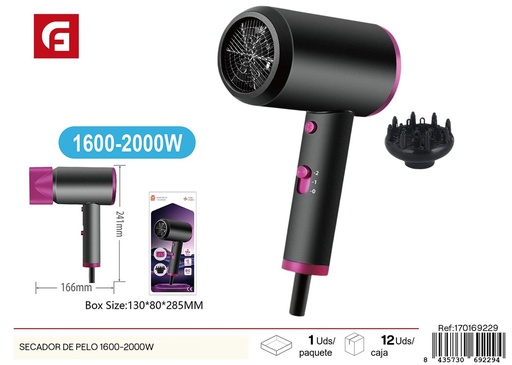 [170169229] Secador de pelo 1600-2000W - Electrónica para belleza