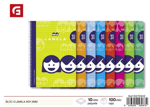 [155751612] Bloque 4 LAMELA 40 páginas 3mm - Material escolar y cuadernos