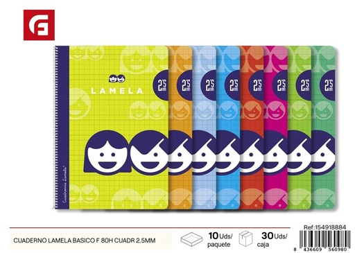 [154918884] Cuaderno LAMELA básico 80 páginas 2.5mm - Material escolar y cuadernos