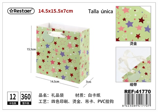 [41770] Bolsa de regalo mini 14.5*15.5*7cm - Accesorios de regalo y bolsas para regalos