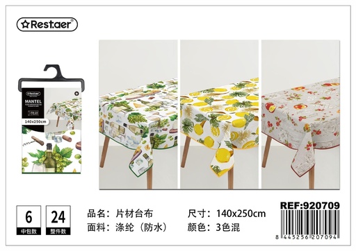 [920709] Mantel de tela impermeable estampado 140x250 cm - Manteles impermeables