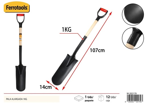[202179] Pala alargada 1 kg 107 cm - Herramientas de jardinería