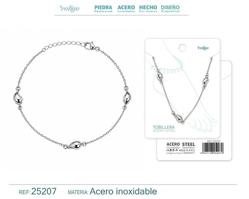 [25207] Tobillera de acero inoxidable - Joyería y accesorios