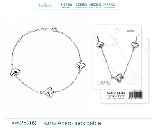 [25209] Tobillera de acero inoxidable - Joyería y accesorios