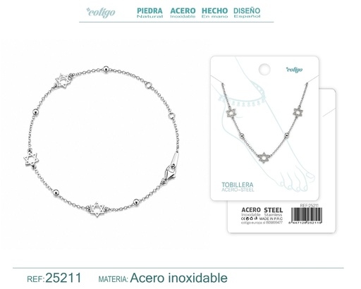 [25211] Tobillera de acero inoxidable - Joyería y accesorios