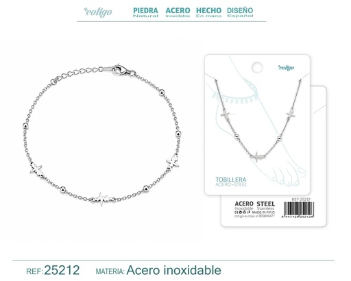[25212] Tobillera de acero inoxidable - Joyería y accesorios