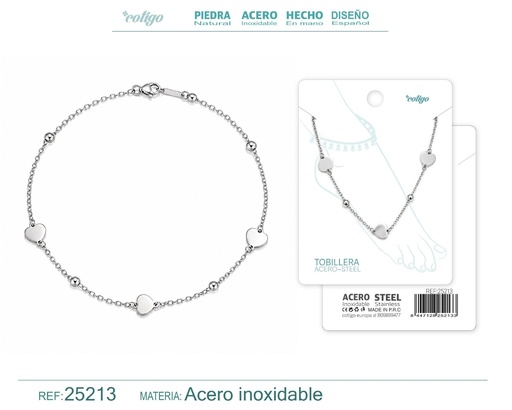 [25213] Tobillera de acero inoxidable - Joyería y accesorios