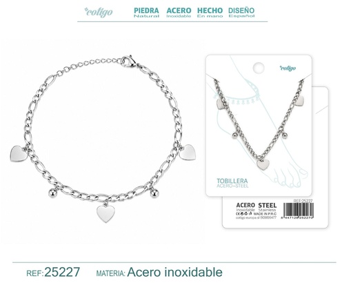 [25227] Tobillera de acero inoxidable - Joyería y accesorios