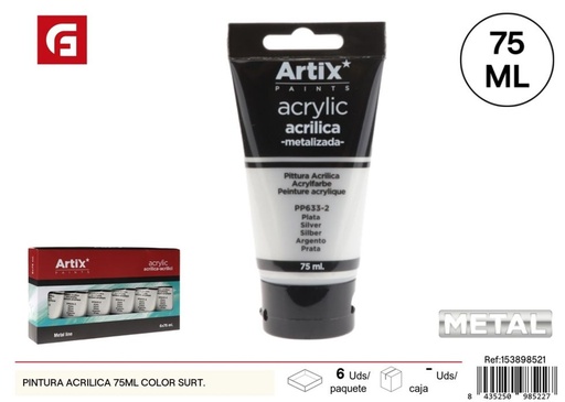 [8435250985224] Pintura acrílica 75 ml surtido - Material escolar