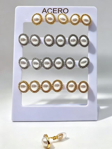 [ED4011] Pendientes clip de acero - Set de 12 piezas