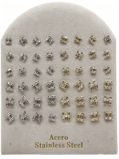 [ED4039] Pendientes de acero - Set de 24 piezas