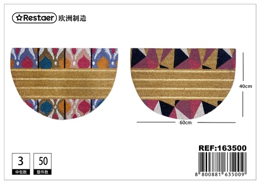 [163500] Felpudo de coco en media luna - 40 x 60 cm