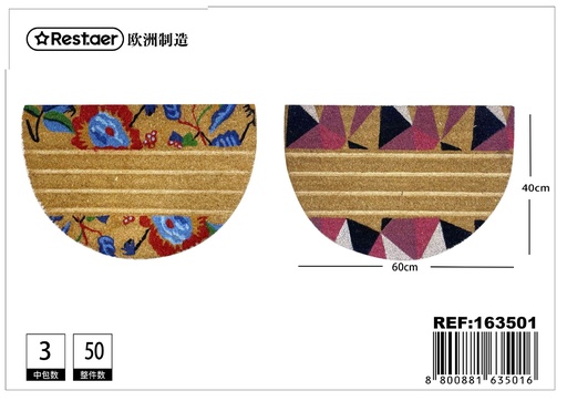 [163501] Felpudo de coco en media luna - 40 x 60 cm