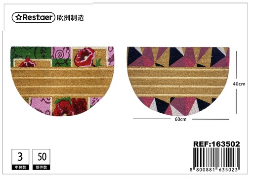[163502] Felpudo de coco en media luna - 40 x 60 cm